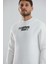 Baskılı Içi Polarlı Unisex Bisiklet Yaka Sweatshirt 3