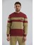 Blok Renkli Şardonlu Bisiklet Yaka Erkek Sweatshirt 1