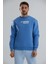 Baskılı Içi Polarlı Unisex Bisiklet Yaka Sweatshirt 1