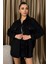Kadın Oversize Kaşe Gömlek Ceket 2