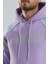 Unisex Relax Fit Rahat Kesim Pamuklu Içi Polarlı Kapüşonlu Sweatshirt 5