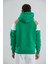 Unisex Relax Fit Rahat Kesim Pamuklu Içi Polarlı Kapüşonlu Sweatshirt 3