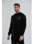 Baskılı Relax Fit Bisiklet Yaka Unisex Sweatshirt 1