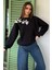 Gül Detaylı Şardonlu Sweatshirt 1