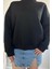 Bisiklet Yaka Oversize Kadın Sweatshirt 3