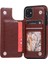 Kart Tutucu Çift ile IPhone 11 Pu Deri Kickstand Için Cüzdan Kılıf (Yurt Dışından) 5