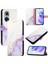 Onur 50 Pro Pu Deri Mermer Desen Cüzdan Kickstand Için Kılıf (Yurt Dışından) 1