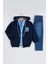 N Panç Işleme Detaylı Kol Lastikli 3 Lü Erkek çocuk takım - Lacivert 1