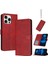 IPhone 13 Için Flip Case Pro Max Saf Renk Pu Deri Kickstand ile (Yurt Dışından) 1