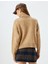x Sima Tarkan - Uzun Kollu Saç Örgü Dokulu Balıkçı Yaka Triko Kazak 4