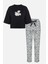 Kadın Pamuklu Dalmaçya Desenli Kısa Kollu Pijama Takımı 4