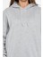 Kadın Kapüşonlu Üç Iplik Şardonlu Oversize Sweatshirt 4