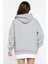 Kadın Kapüşonlu Üç Iplik Şardonlu Oversize Sweatshirt 3