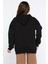 Kadın Kapüşonlu Üç Iplik Şardonlu Oversize Sweatshirt 4