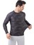 Erkek Uzun Kollu Gri Kamuflaj Compression Body Fitness Gym T-Shirt DMN54780 4