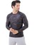 Erkek Uzun Kollu Gri Kamuflaj Compression Body Fitness Gym T-Shirt DMN54780 1