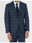 Erkek %100 Yün Ekose Lacivert Ekstra Slim Fit Takım Elbise 50273458-VR033 6
