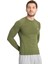 Erkek Uzun Kollu Yeşil Olive Fit Toparlayıcı Compression Spor Body Tshirt 1