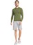 Erkek Uzun Kollu Yeşil Olive Fit Toparlayıcı Compression Spor Body Tshirt 4