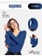 Kaşkorse V Yaka Body Sweatshirt, Fitilli Kumaş, Likralı, Mavi (Indigo) 1