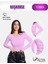 Kaşkorse V Yaka Body Sweatshirt, Fitilli Kumaş Bluz Likralı, Lila Badi 1