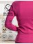 Kaşkorse V Yaka Body Sweatshirt, Fitilli Kumaş, Likralı, Fuşya Melanj 3