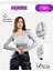 Kaşkorse V Yaka Body Sweatshirt, Fitilli Kumaş, Likralı, Gri Melanj 1
