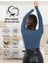 Kaşkorse V Yaka Body Sweatshirt, Fitilli Kumaş Likralı Bluz Indigo Melanj Badi 3