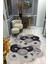 Kaymaz Taban Yıkanabilir Dijital Baskı Dekoratif Modern Desenli Elegance Serisi Lazer Kesim Dot Taban Halı ELG80 1