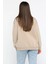 Kadın Bisiklet Yaka Üç İplik Şardonlu Sweatshirt P-00014198 3