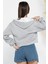 Kadın Fermuarlı Crop Top Sweatshirt 2