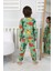 %100 Pamuk Dinozor Desenli Uzun Kollu Erkek Çocuk Pijama Takımı 3,4,5,6,7,8 Yaş 2