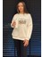 Kadın Bisiklet Yaka Üç Iplik Şardonlu Sweatshirt 2