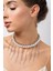 Gümüş Saçağı ve Zincir Kombini İnci Choker Kolye 2