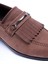 Italyan Stil Iç Dış Naturel Deri Erkek Ayakkabı Kahverengi T12943 2