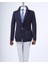 Italyan Stil Slim Fit Düğmeli Triko Ceket Lacivert T13263 1
