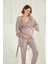 Lohusa 3'lü Emzirme Sabahlıklı Pijama Takımı 1