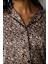 Leopard Saten Açık Bej Gömlek Pantolon Pijama Takımı 4