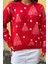 Bisiklet Yaka Yılbaşı Ağaç Desenli Kadın Triko Kazak 3