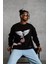 By Kea Erkek Güvercin Baskılı Sweatshirt - Siyah 3