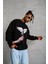 By Kea Erkek Güvercin Baskılı Sweatshirt - Siyah 4