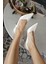 10 80 Topukla Kadın Beyaz Sedef 8cm Topuklu Stiletto 3