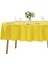 Sıvı Geçirmez Dertsiz Oval Masa Örtüsü Sarı + 12 Peçete 1