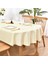 Sıvı Geçirmez Dertsiz Oval Masa Örtüsü Krem + 12 Peçete 2