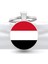 Yemen Bayrağı Anahtarlık Bayrak Büyüteç Camlı Metal Halka Ülke Anahtarlığı 2