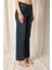 Denim Kumaş Wide Leg Kadın Lacivert Kot Pantolon 5