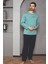 Erkek Baskılı Uzun Kollu Örme Pijama Takımı 1