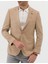 Erkek Camel Ekstra Slim Fit Keten Karışımlı Blazer Ceket 50264619-VR015 6