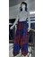 Hint Otantik Yıkamalı Taşlanmış Patchwork Uniseks Şalvar Pantolon (100 Cm) 4