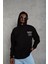 By Kea Erkek 98 Baskılı Kapşonlu Sweat - Siyah 2